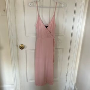 Forever 21 pink faux wrap spaghetti strapped dress